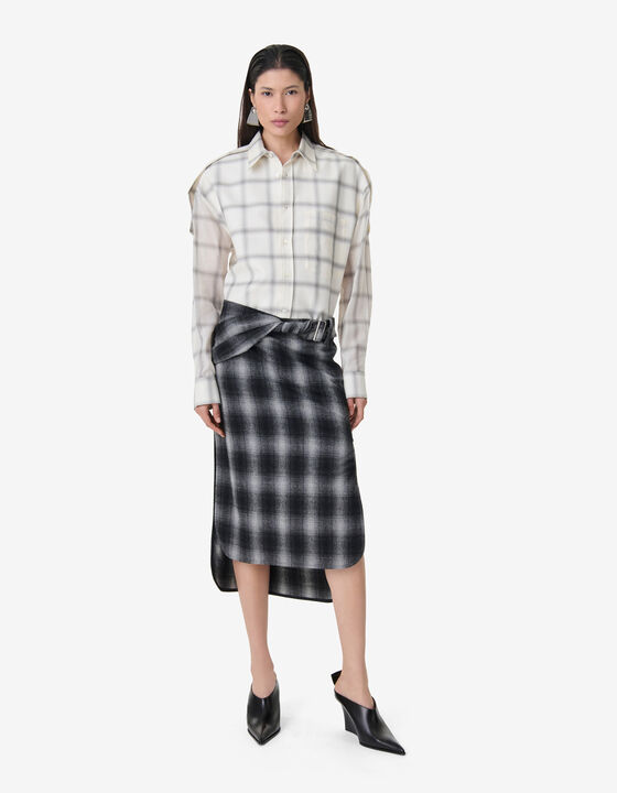 CHEMISE MANCHES LONGUES &Agrave; CARREAUX