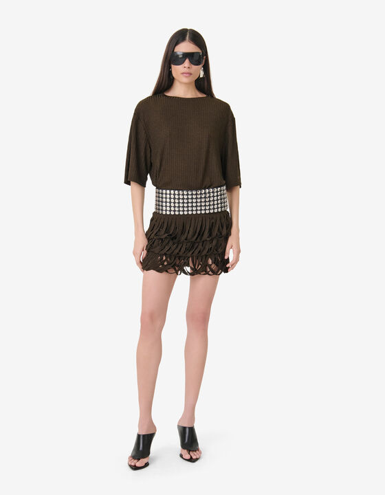 SHORT FRINGED SKIRT