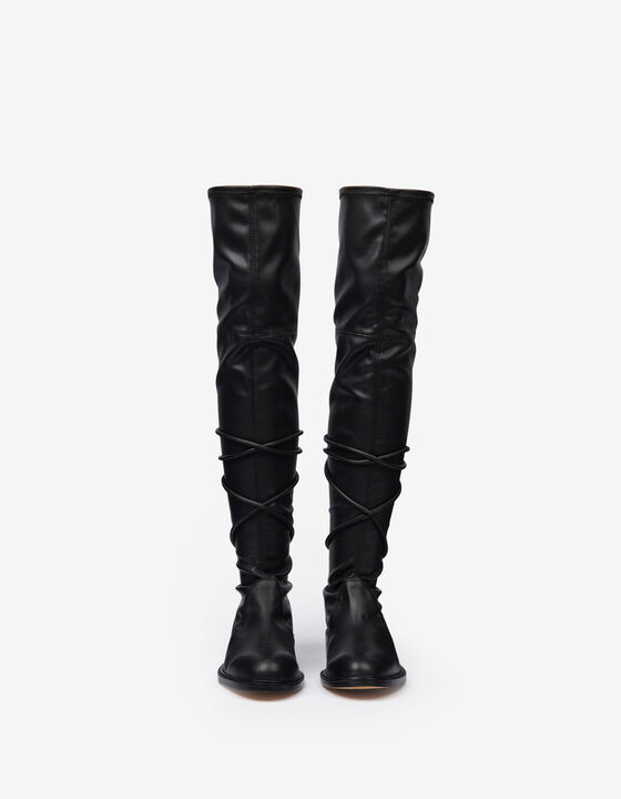 ALPINA THIGH-HIGH LEATHER BOOTS