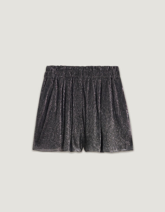 DANNIC METALLIC KNIT MINI SHORTS