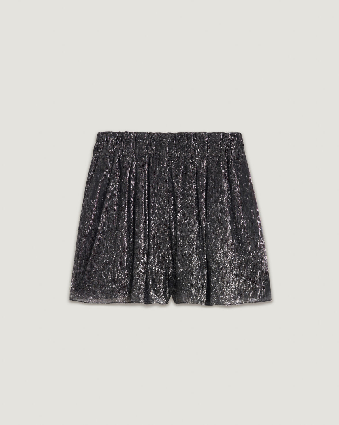 DANNIC METALLIC KNIT MINI SHORTS image number null