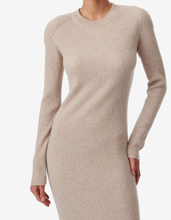 CASHMERE RIBBED MAXI DRESS