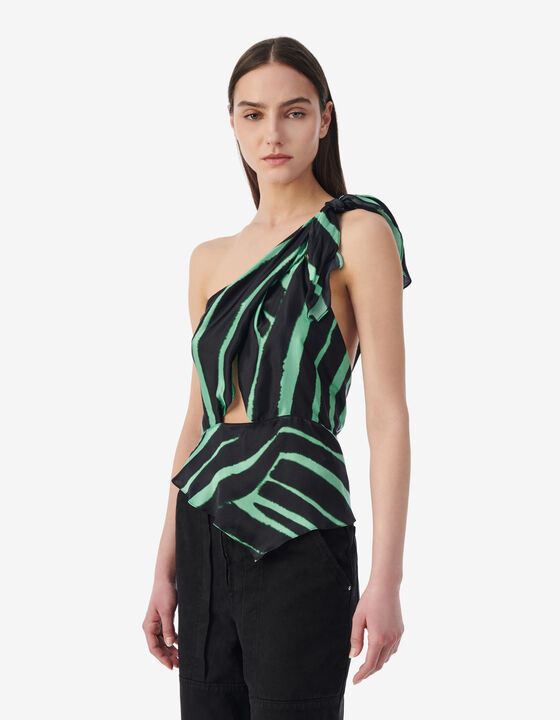 TOP ASYM&Eacute;TRIQUE EN SOIE