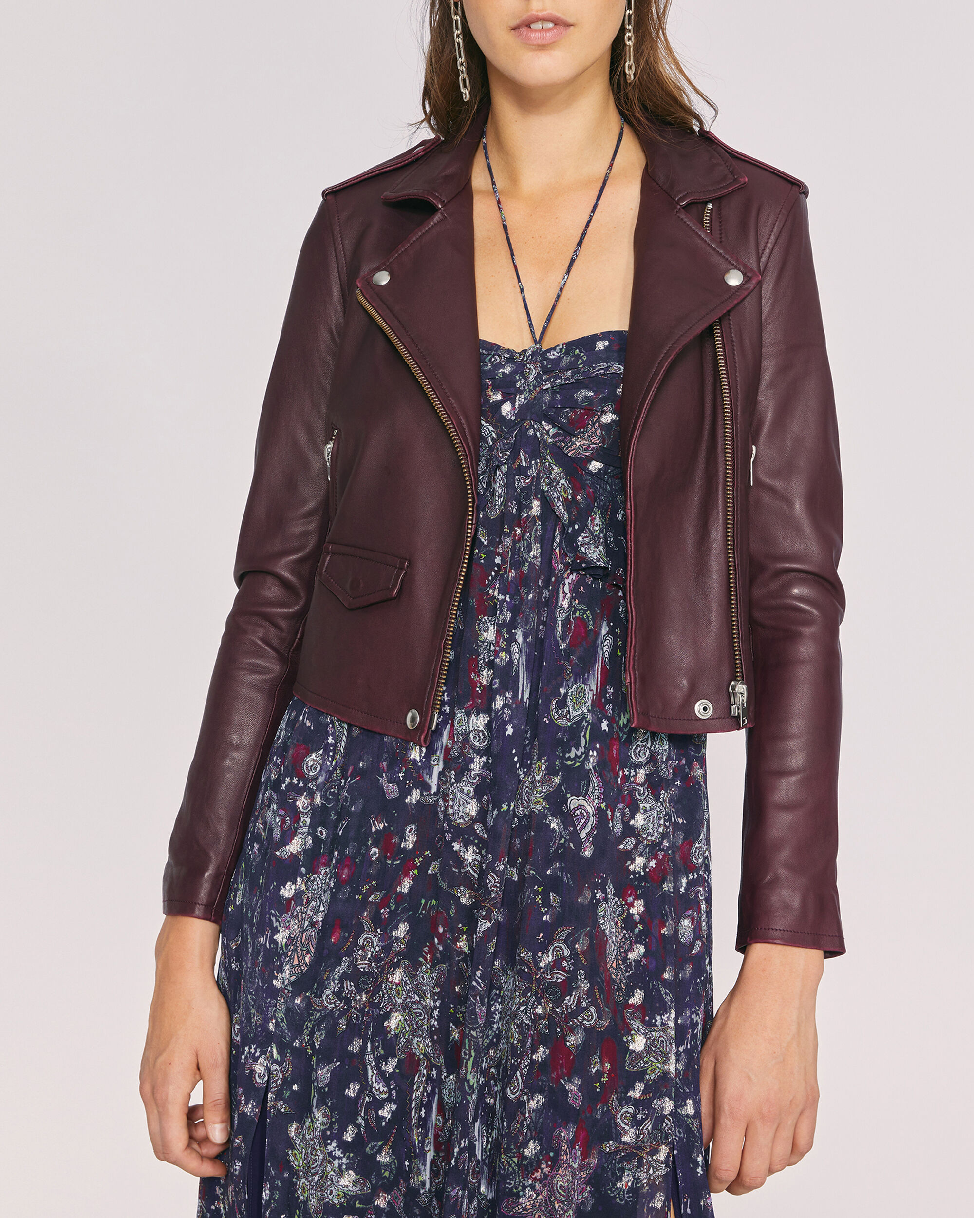 iro purple leather jacket