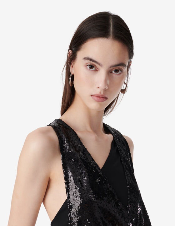 LONG SEQUINED DRESS