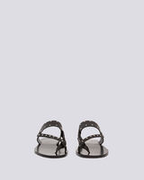 WIKI TOE RING FLAT LEATHER SANDALS image number null