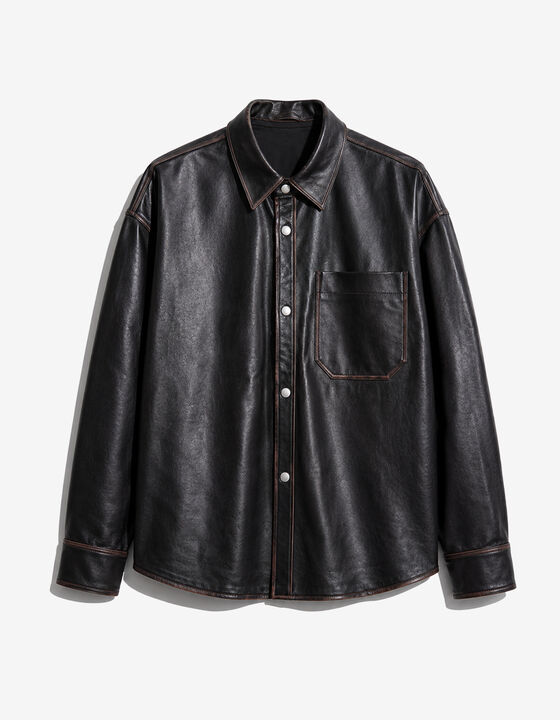 OVERSIZED LEATHER SHIRT