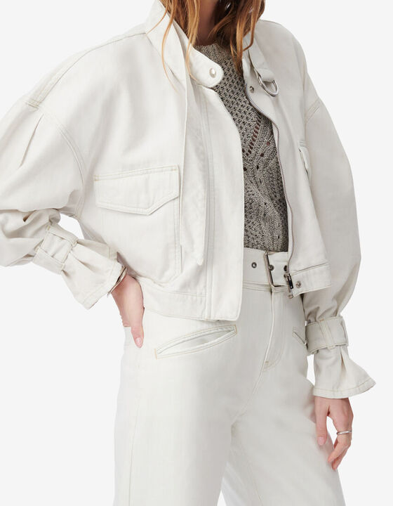 VESTE EN JEAN COL MONTANT