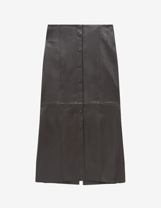 LONG LEATHER SKIRT