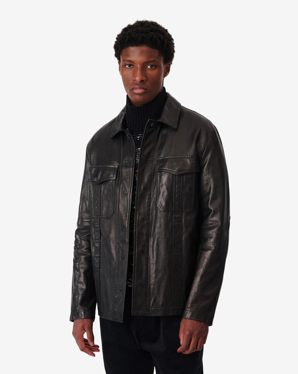 GRANT LEATHER OVERSHIRT