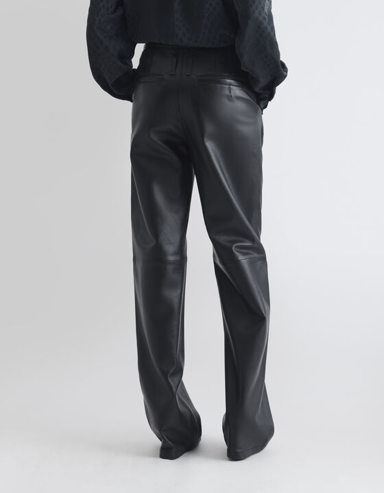 PANTALON LARGE EN CUIR
