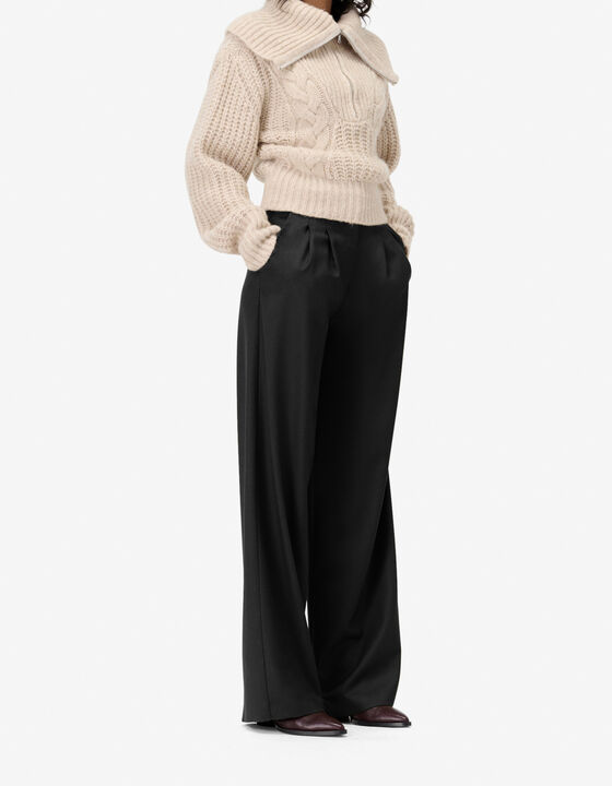 WOOL SUIT TROUSERS