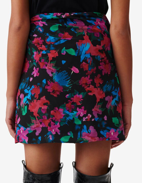 FRILLY PRINTED SKIRT