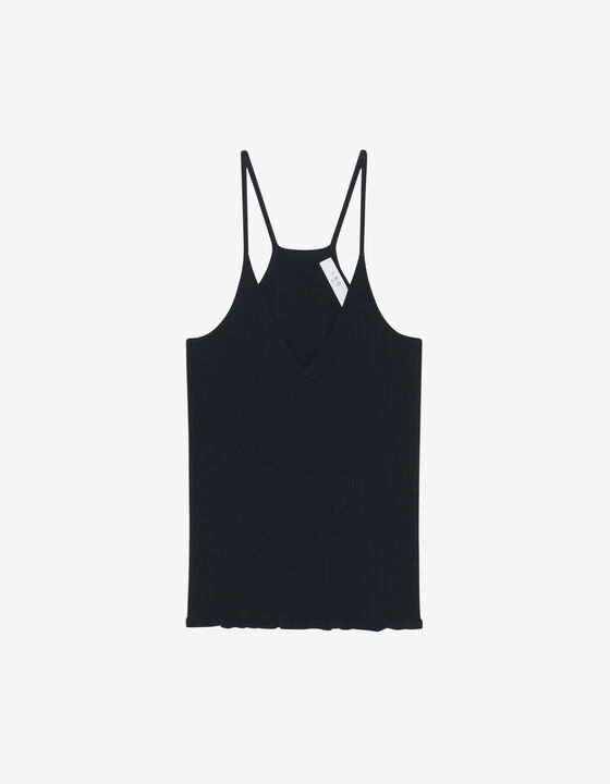 V-NECK KNIT TANK TOP