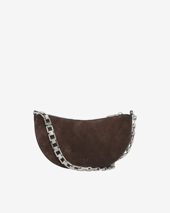 ARC CLUTCH SUEDE LEATHER SHOULDER BAG