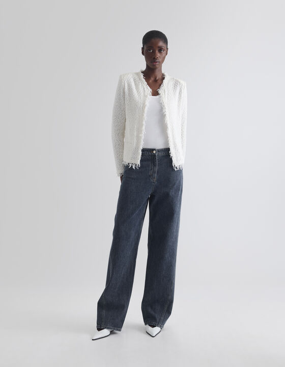 VESTE CLASSIQUE &Agrave; FRANGES