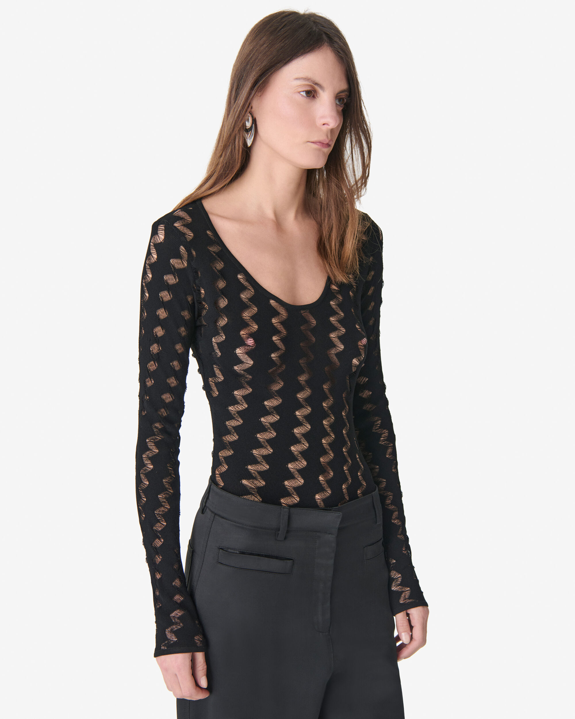 ACACIA women black openwork knit bodysuit | IRO