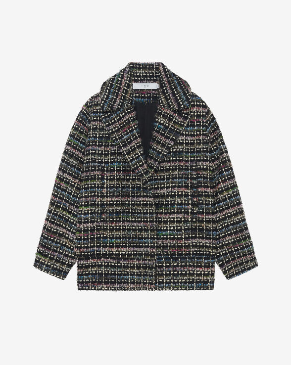 MANTEAU MULTICOLORE EN TWEED JUDIT