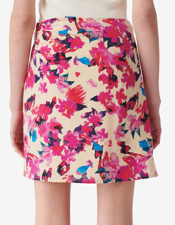 FRILLY PRINTED SKIRT