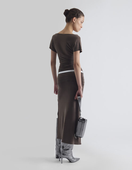 ROBE LONGUE &Agrave; COL BATEAU