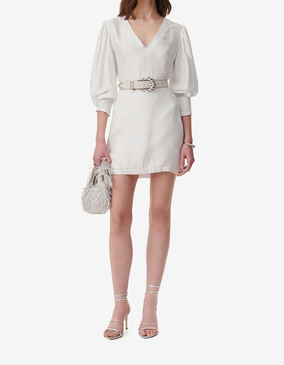 ROBE JACQUARD RAY&Eacute; COL V