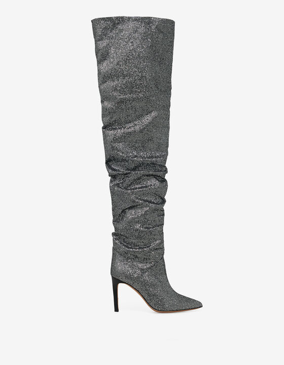 GLITTER THIGH-HIGH BOOTS