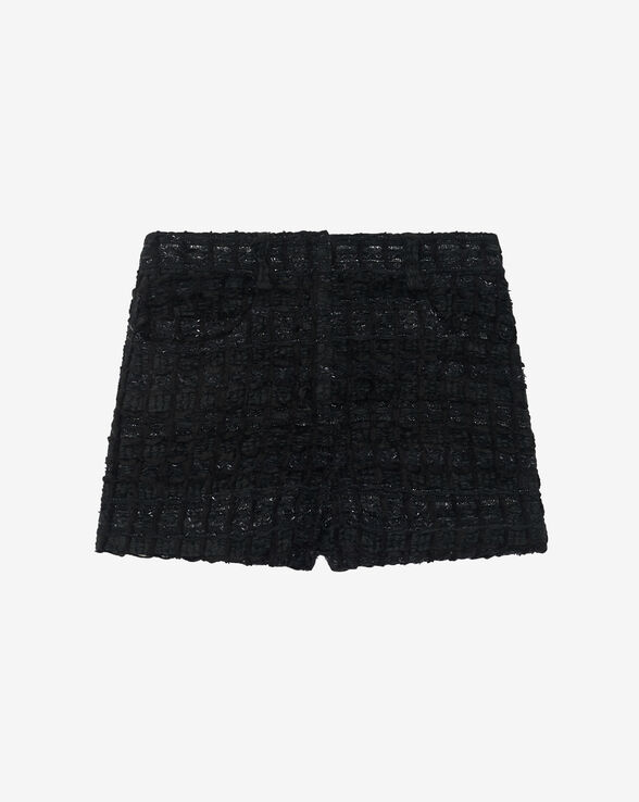 SHORT EN TWEED ET VELOURS GISELLE