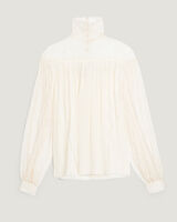 DIGWED OPEN LACE HIGH NECK TOP image number null