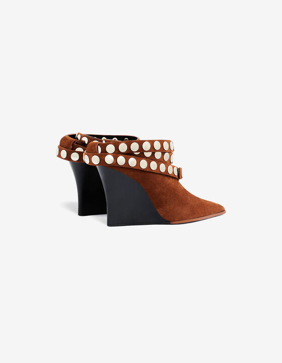 SUEDE STUDS MULES