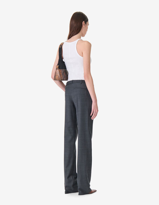 STRAIGHT CHECKED PANTS