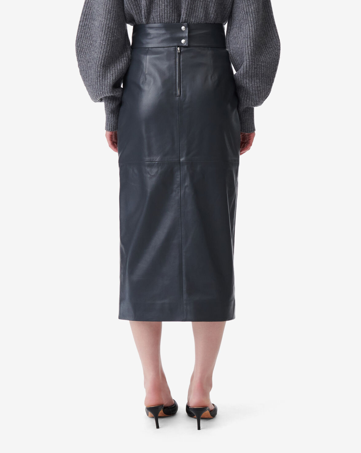 Leather Midi Trouser Skirt – Tibi Official