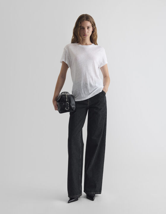ROUND-NECK LINEN T-SHIRT