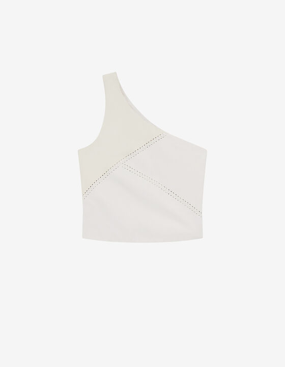 TOP ASYMÉTRIQUE EN CUIR