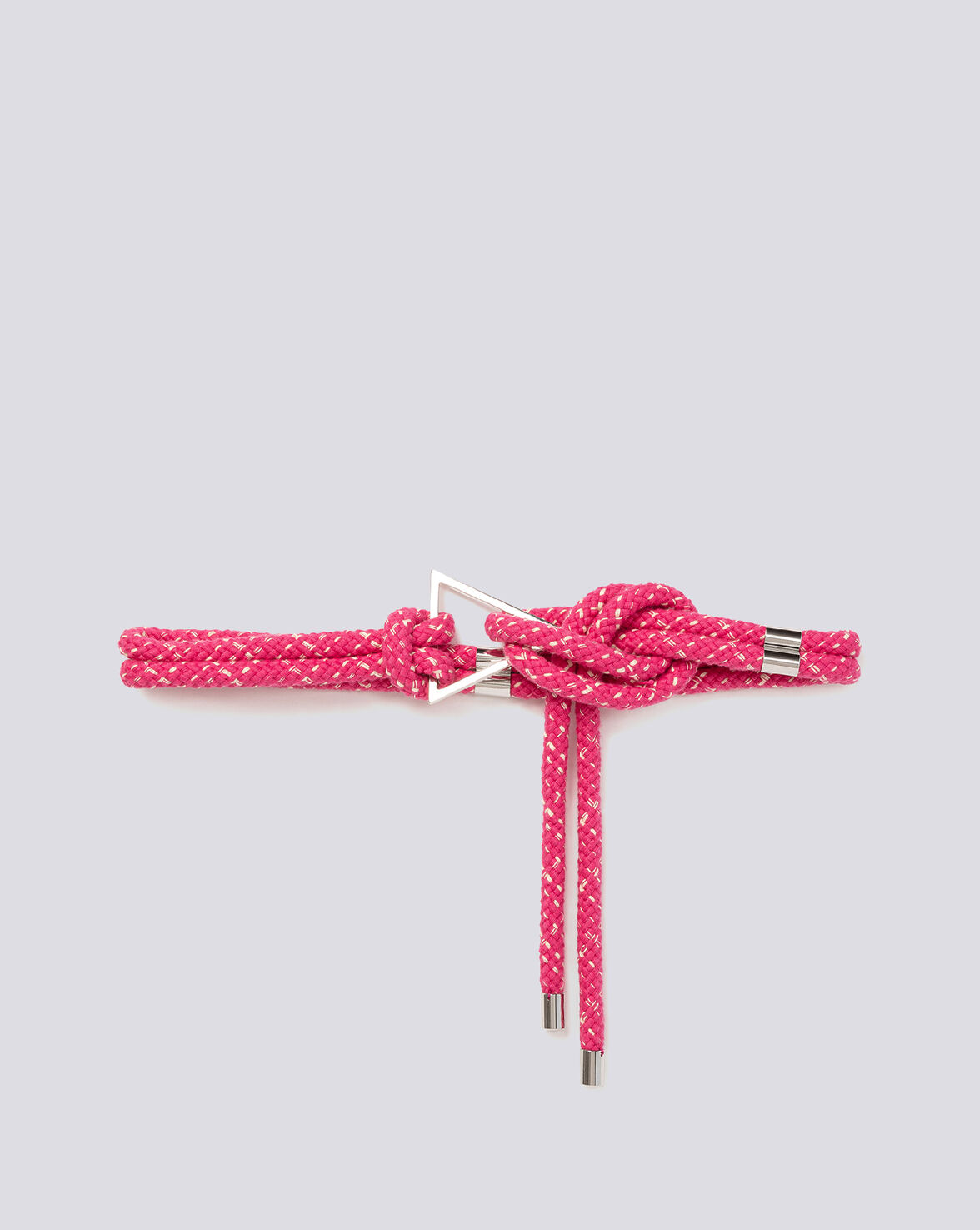DOBLA TRIANGULAR BUCKLE WOVEN ROPE BELT image number null