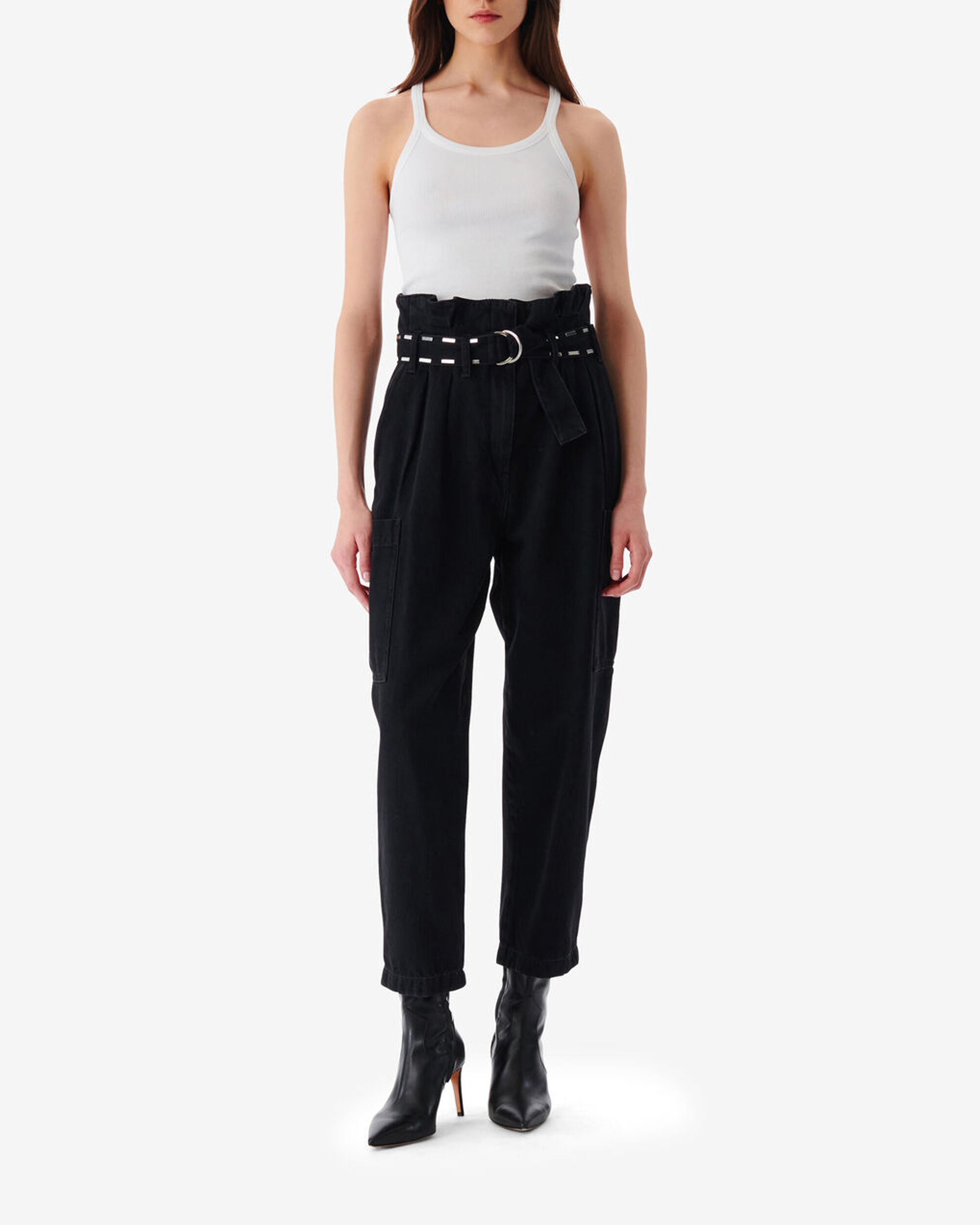 Carrot-fit velvet pants in black - Saint Laurent | Mytheresa