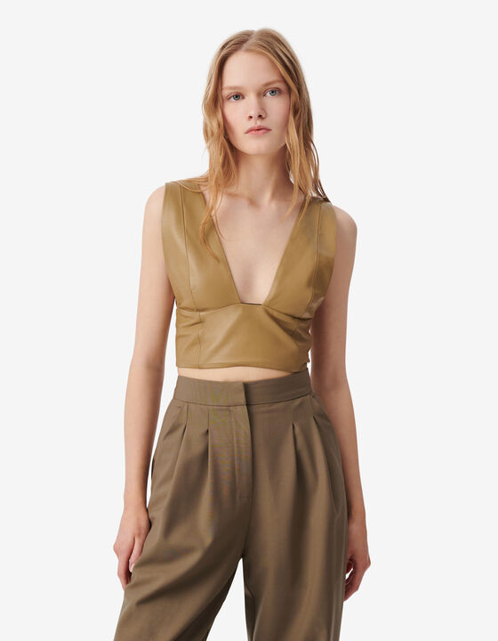 SHORT LEATHER TOP
