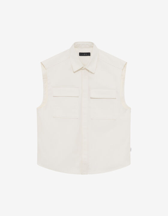 SLEEVELESS OVERSHIRT