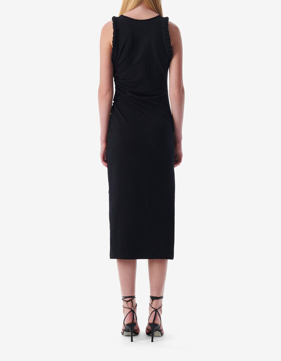 ROBE MIDI JERSEY &Agrave; D&Eacute;COUPE