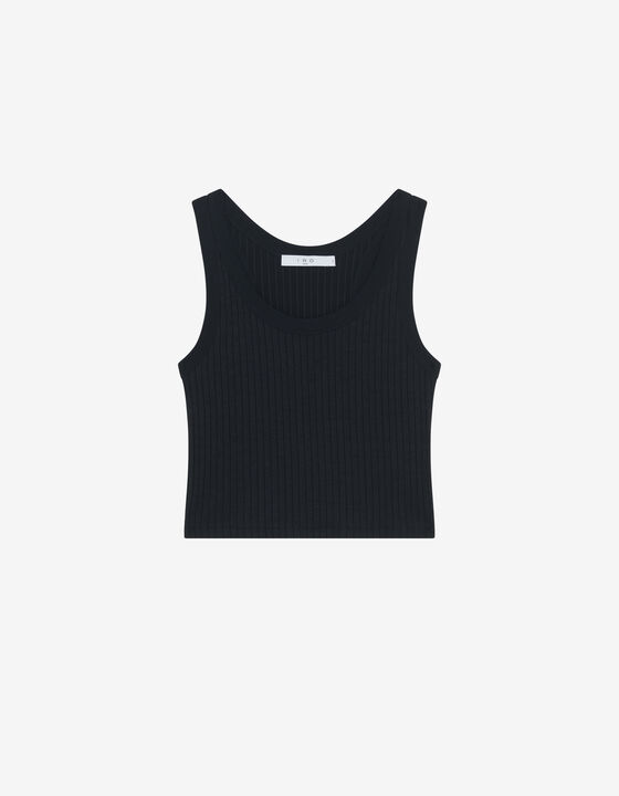 CROPPED RIBBED TANK TOP