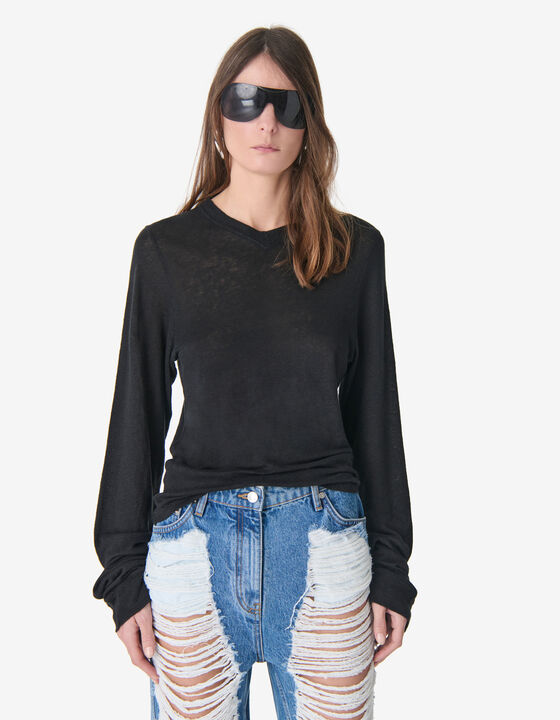 LINEN V-NECK T-SHIRT