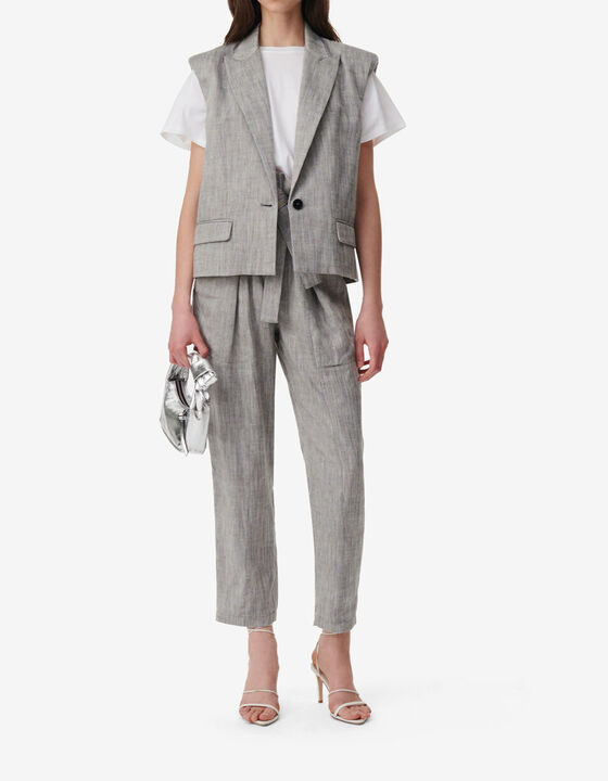 SLEEVELESS SUIT JACKET