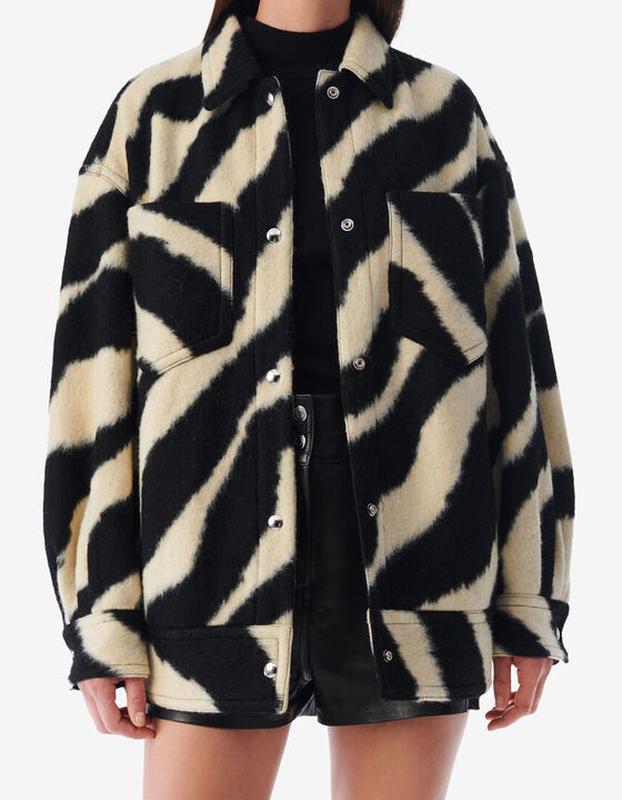 LONG ZEBRA PATTERN JACKET