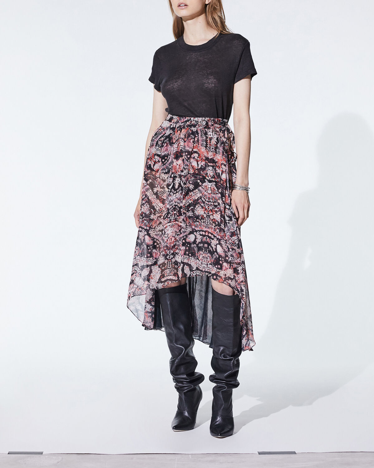 Deroie Skirt Black And Red by IRO Paris