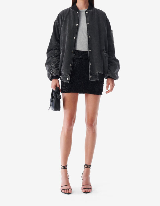 OVERSIZED DENIM BOMBER JACKET