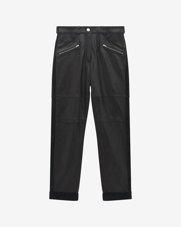 PANTALON DROIT EN CUIR AYSEL