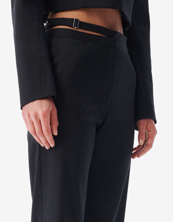 CUT-OUT SUIT PANTS