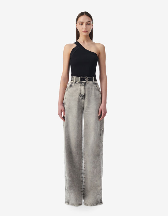 ASYMMETRICAL RIBBED TOP