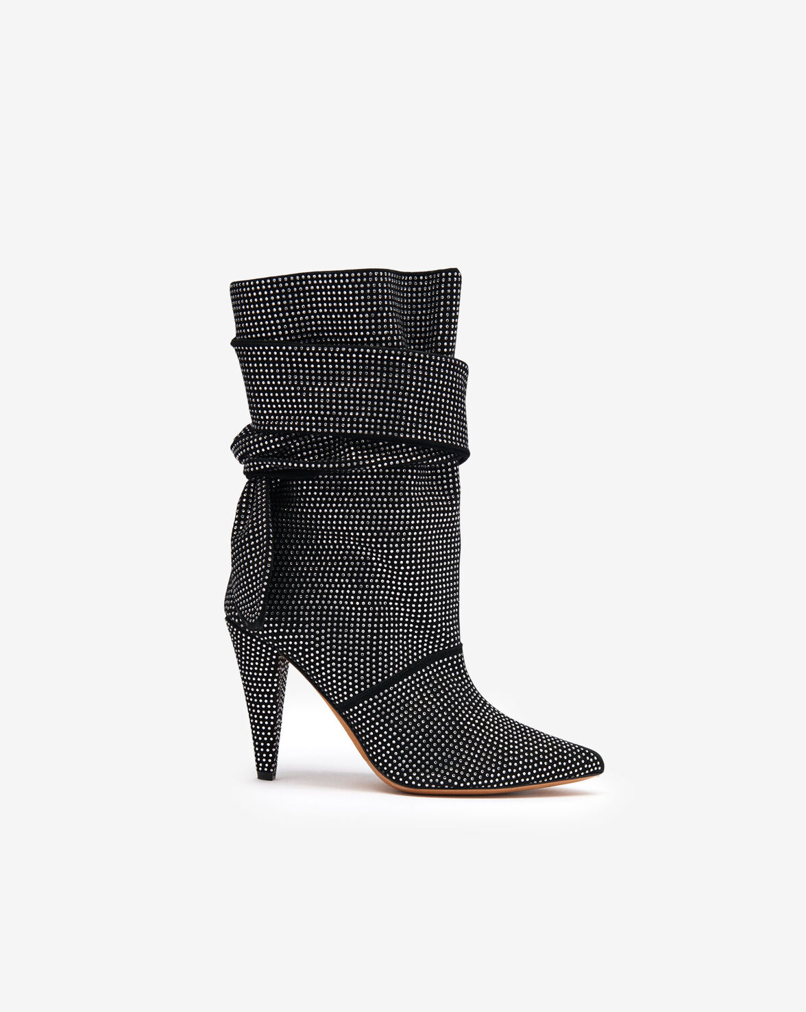 Iro Nori Leather And Rhinestone Ankle Boots