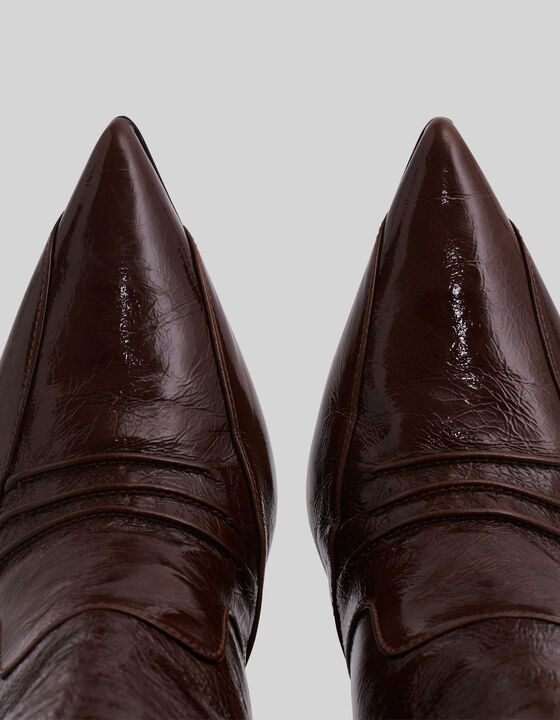 HIGH PATENT LEATHER BOOTS