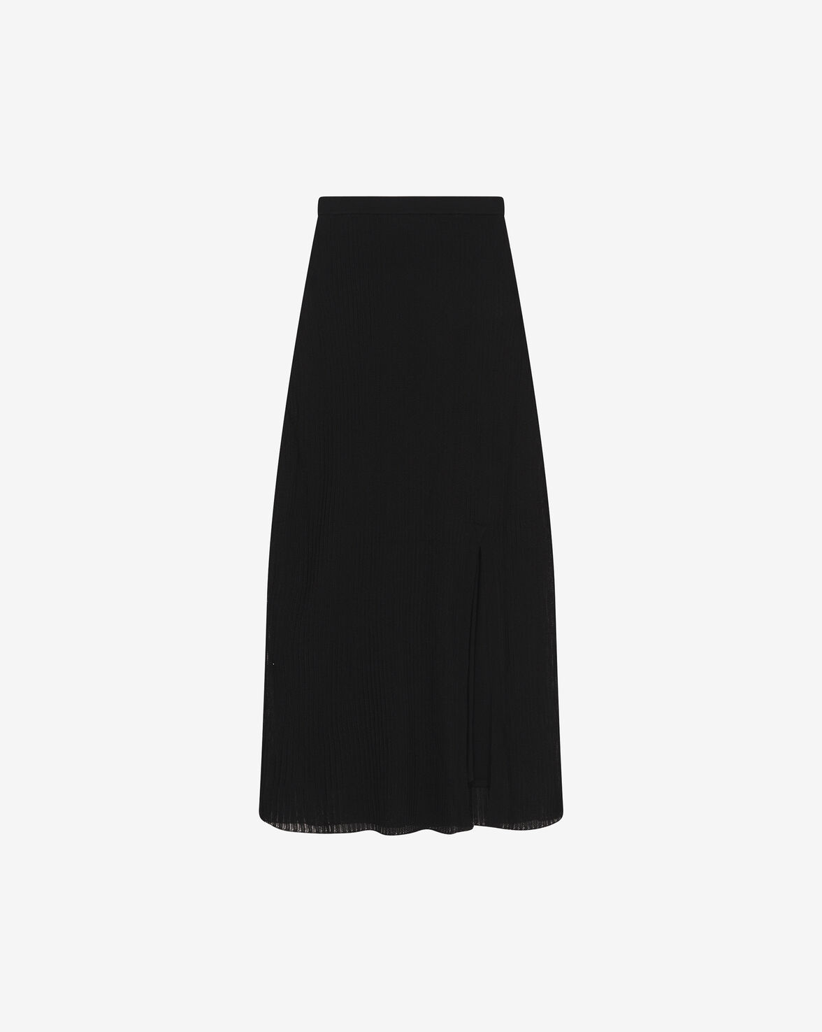 Iro Chuma Long Knit Skirt In Black